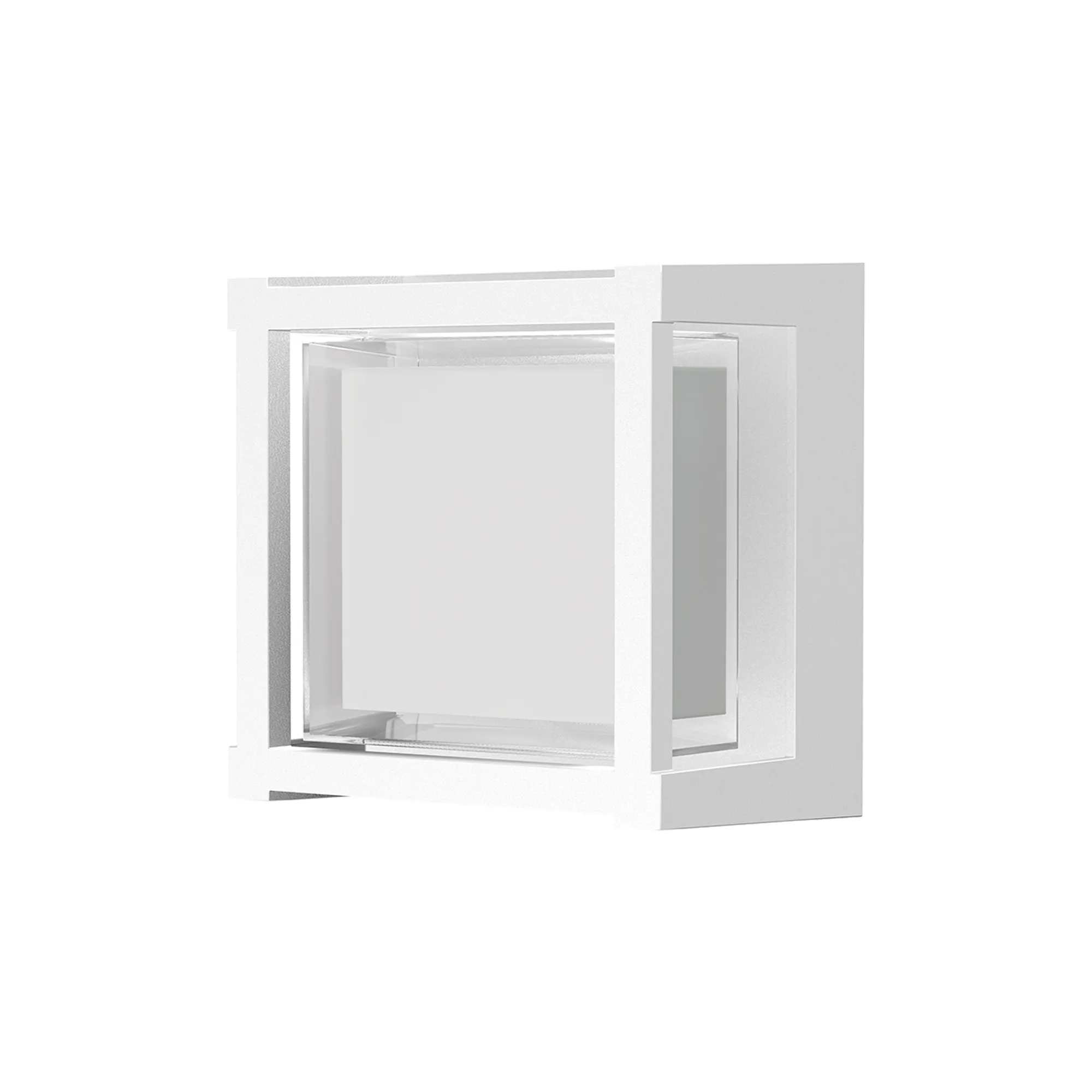 M8852  Creek Square Open Frame Ceiling/Wall Light, 15W LED, CCT, IP65 Outdoor, White